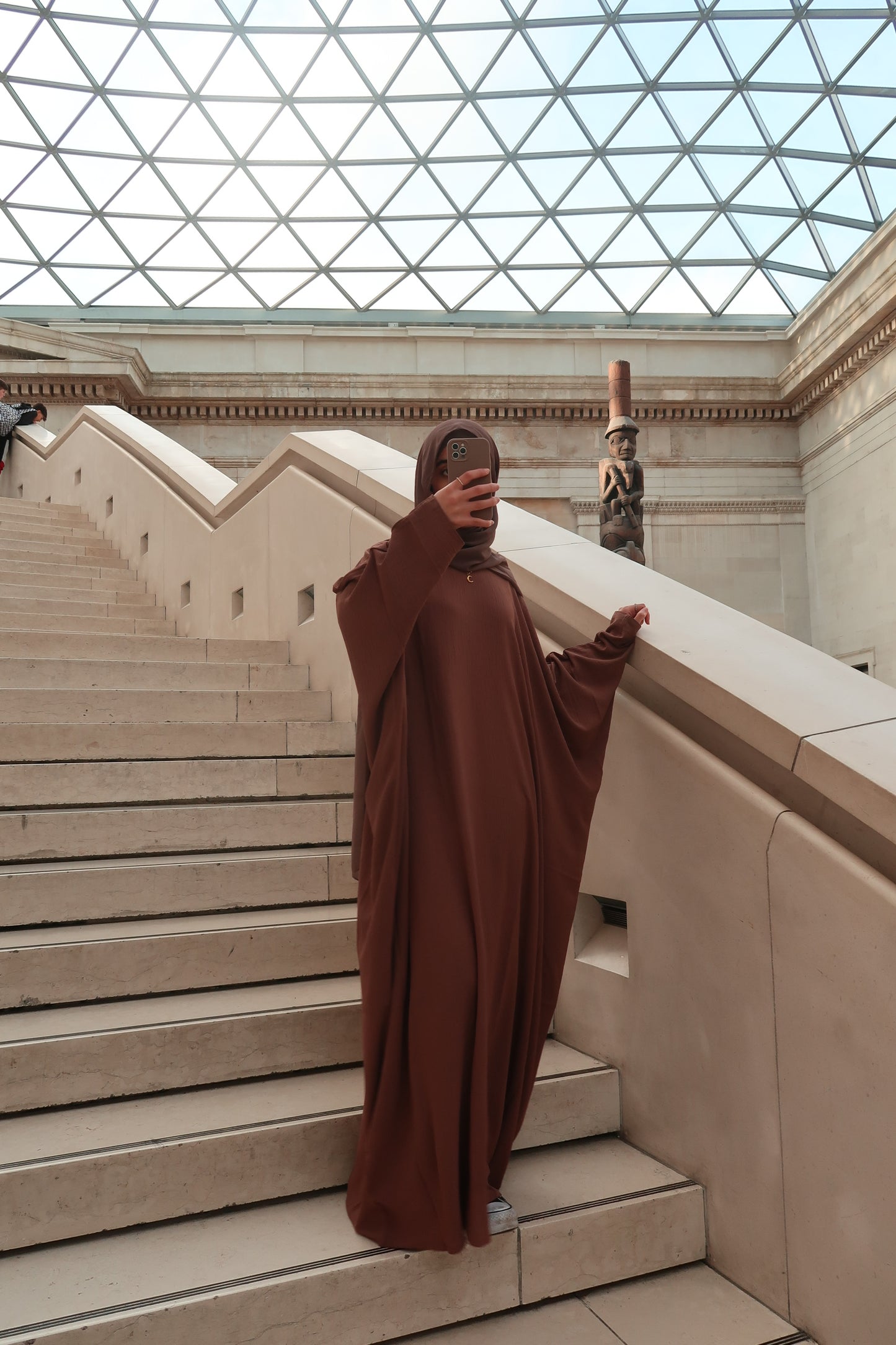 Brown Butterfly Abaya