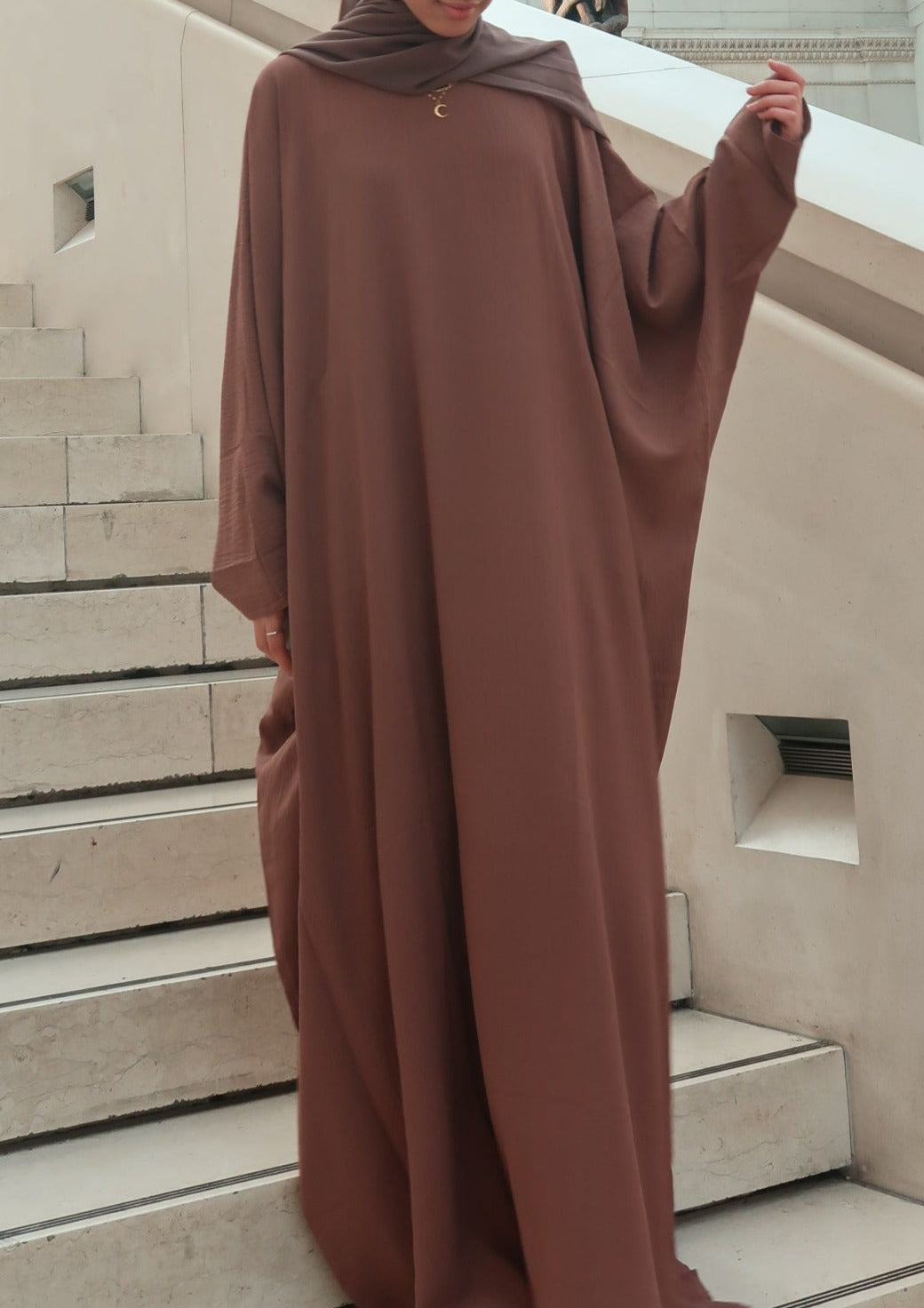 Brown Butterfly Abaya