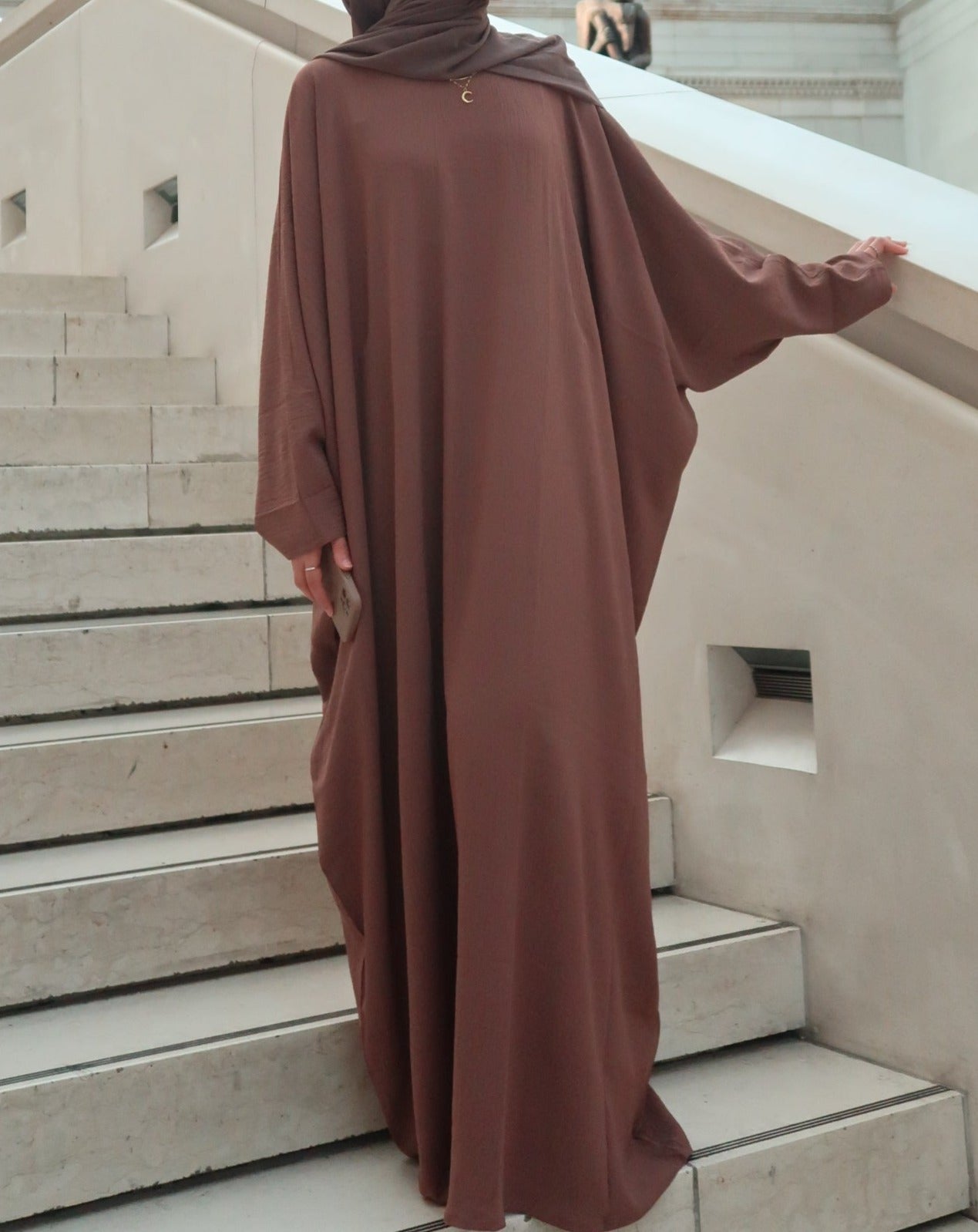 Brown Butterfly Abaya