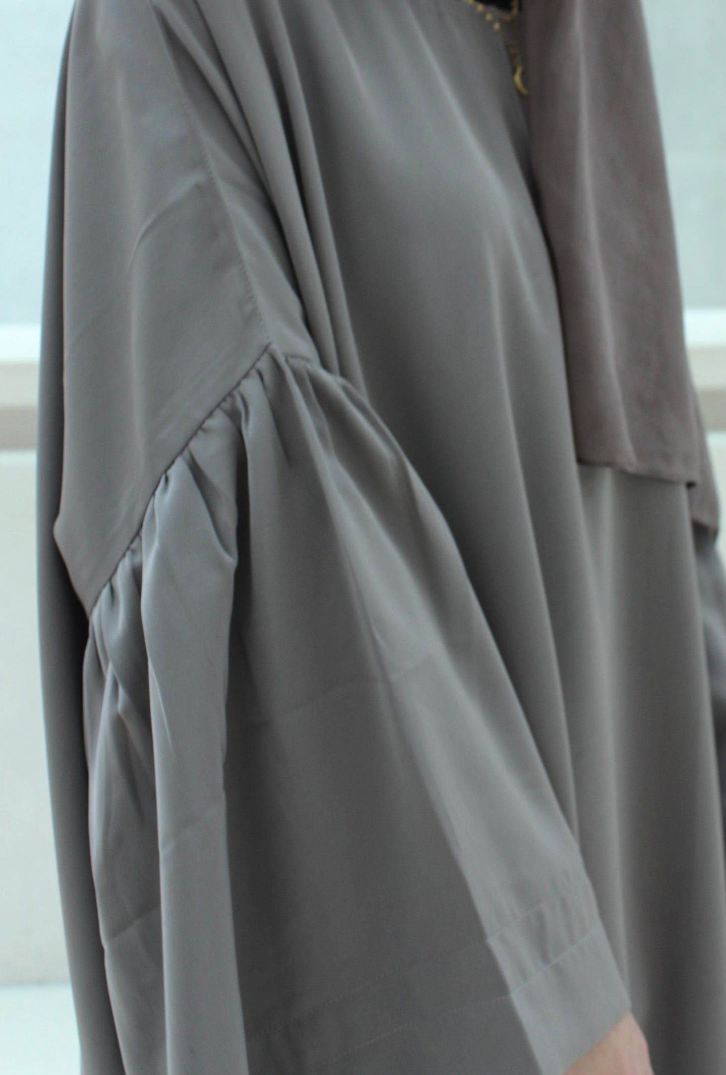 Noor Abaya in Lilac grey