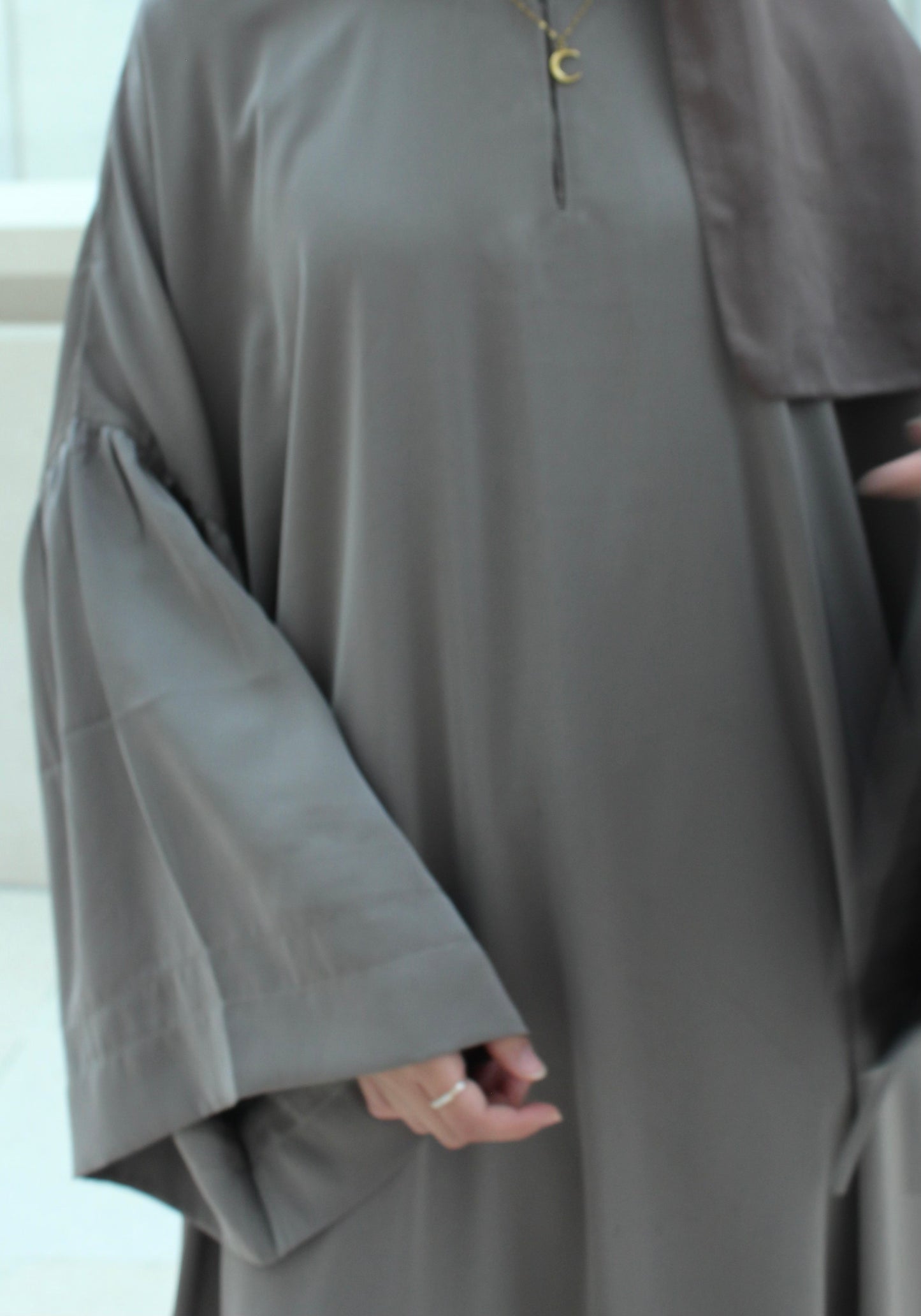 Noor Abaya in Lilac grey