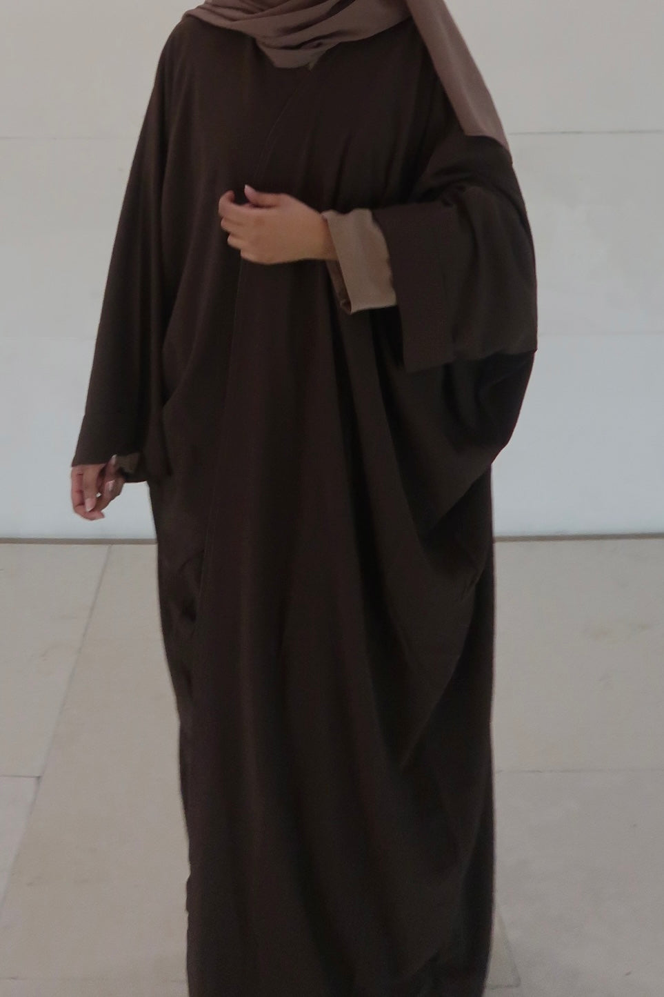 Malika Abaya in Chocolate Brown