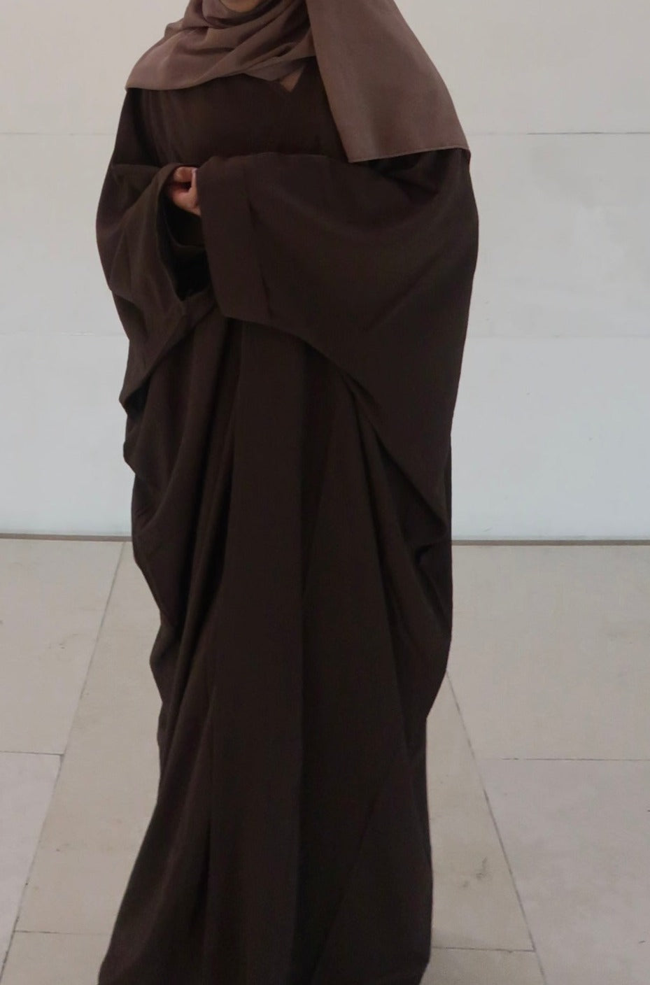 Malika Abaya in Chocolate Brown