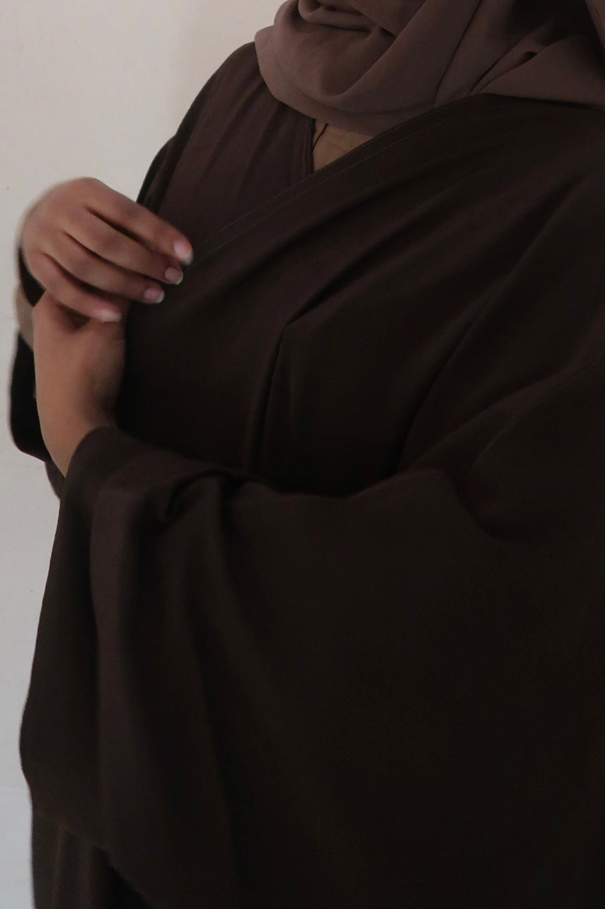 Malika Abaya in Chocolate Brown