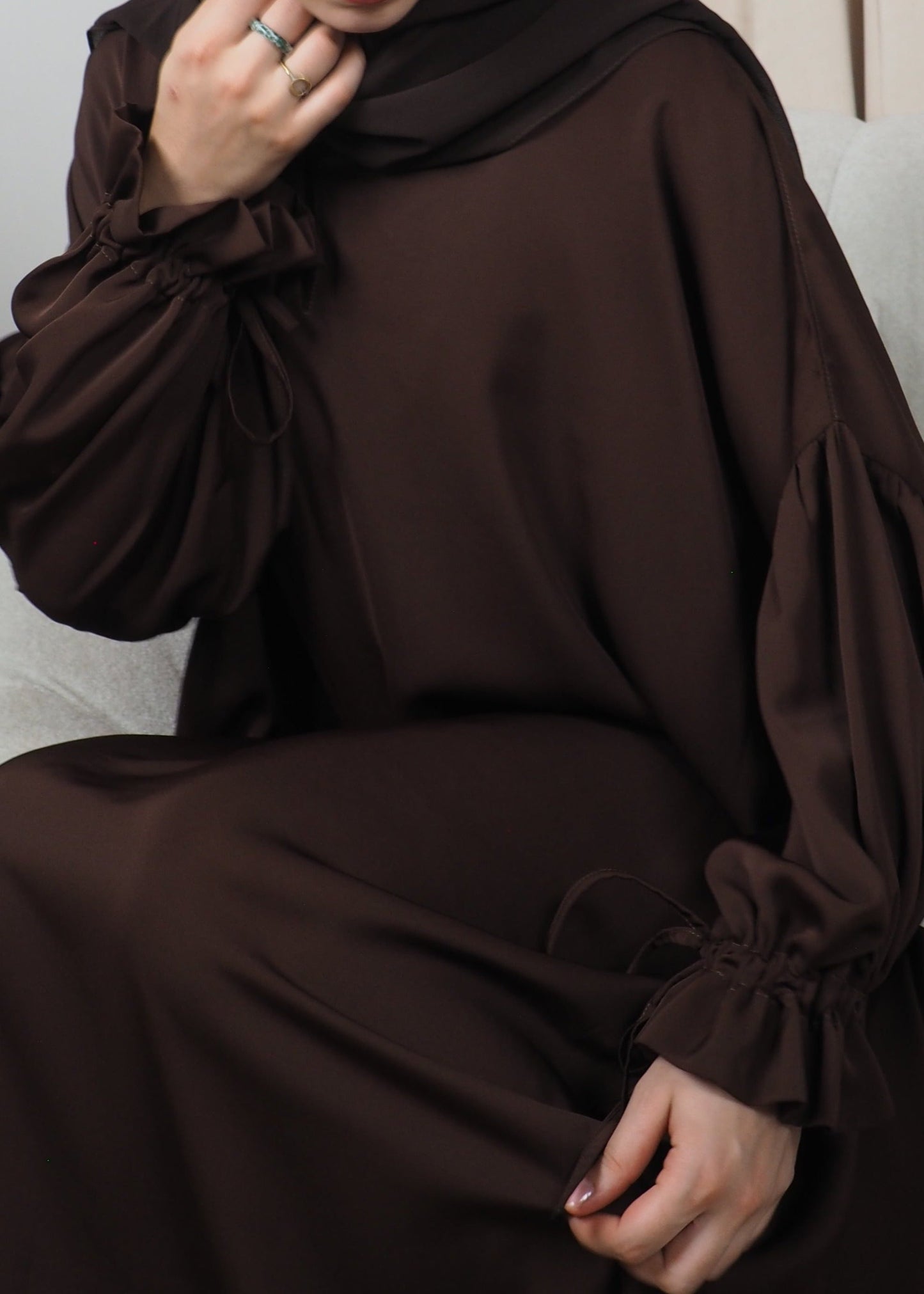 Noor Abaya in Brown